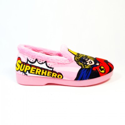 Alcalde dievčenské teplé detské voňavé papuče Super dievča Rosa